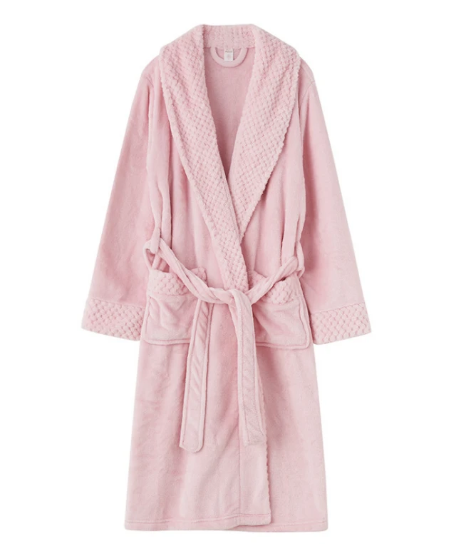 CHINEE-Design-Luxury-Super-Soft-Custom-Women-Men-Flannel-Fleece-Drawstring-Bathrobe-for-Home-Spa-Hotel