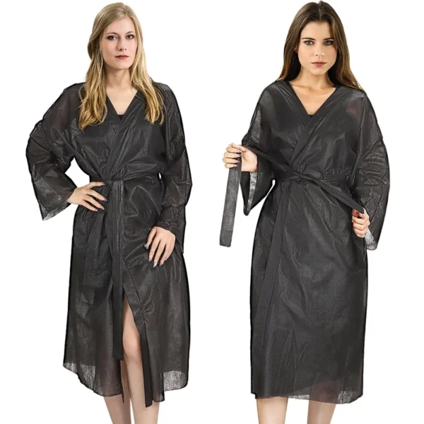 CHINEE Disposable Esthetician Bed Bath Robes Kimono for Women Single Time Spa Wear Bathrobe