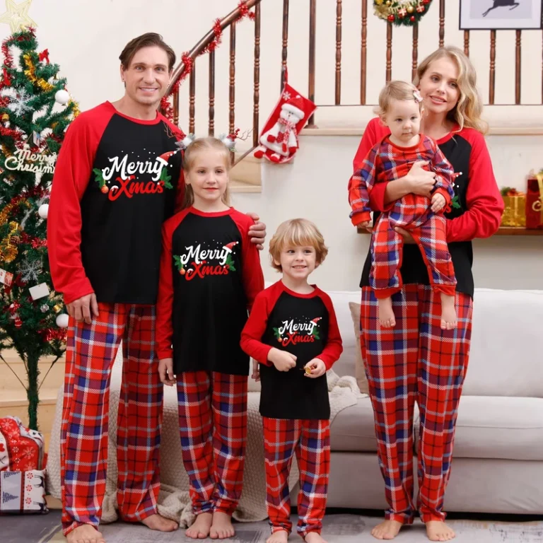 CHINEE-Drop-Shipping-Christmas-Pyjamas-Family-Matching-Mom-and-Daughter-Matching-Outfits-Mommy-and-Me-Outfits-Children-Pajamas-Set