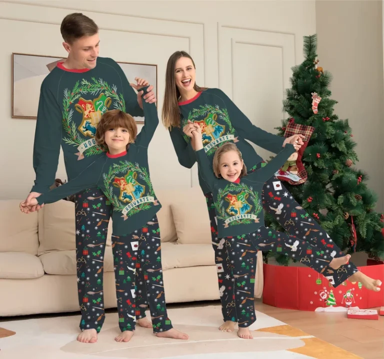 CHINEE-Dropping-Shipping-Print-Long-Sleeve-2-Piece-Christmas-Family-Matching-Sets-Pajamas