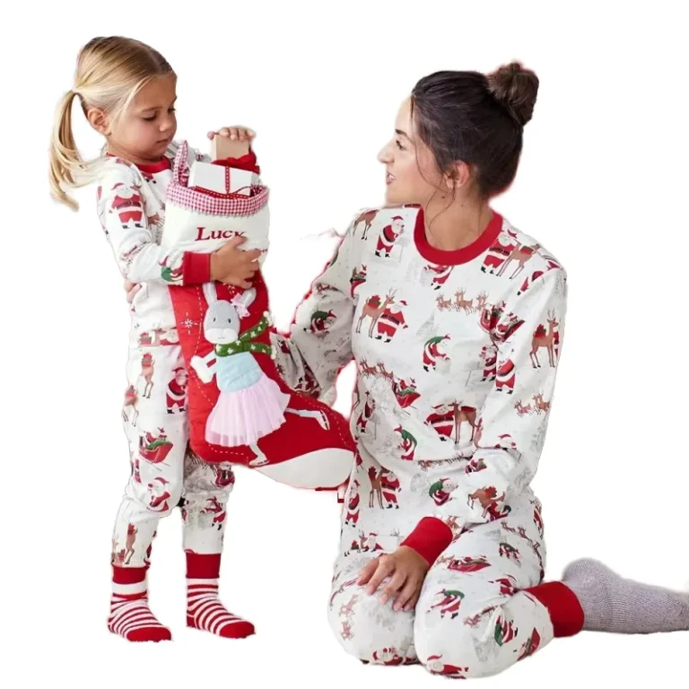 CHINEE-Elegant-Matching-Family-Christmas-Pajama-Set-for-Women-Thermal-Breathable-Spandex-Polyester-ODM-Service-Large-Size-Sleepwear