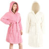 CHINEE Elegant Multiple Sizes Plus Size Thickened Coral Fleece Adult Bathrobe with Soft & Breathable Fabric for Family Hotels and Spas