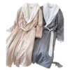 CHINEE Elegant Robe Simple Spa Bath Couple Robes for Women Bathrobe