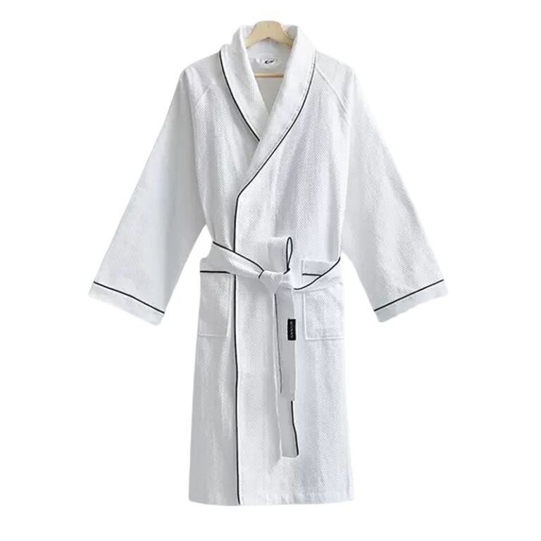 CHINEE-Embroidery-Logo-Custom-Size-White-Bath-Robe-Shawl-Collar-100-Cotton-5-Star-Hotel-Terry-Bathrobe