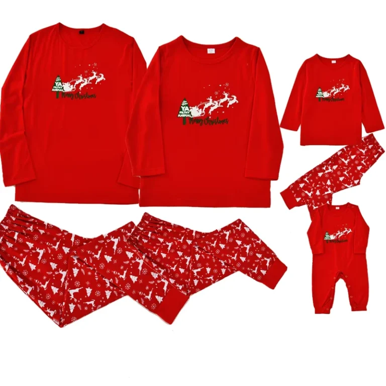 CHINEE-Ervice-Parent-child-Leisure-Knitted-Cotton-Blend-Autumn-Spring-Custom-Printed-Christmas-Family-Matching-7-Piece-Women-Pajama