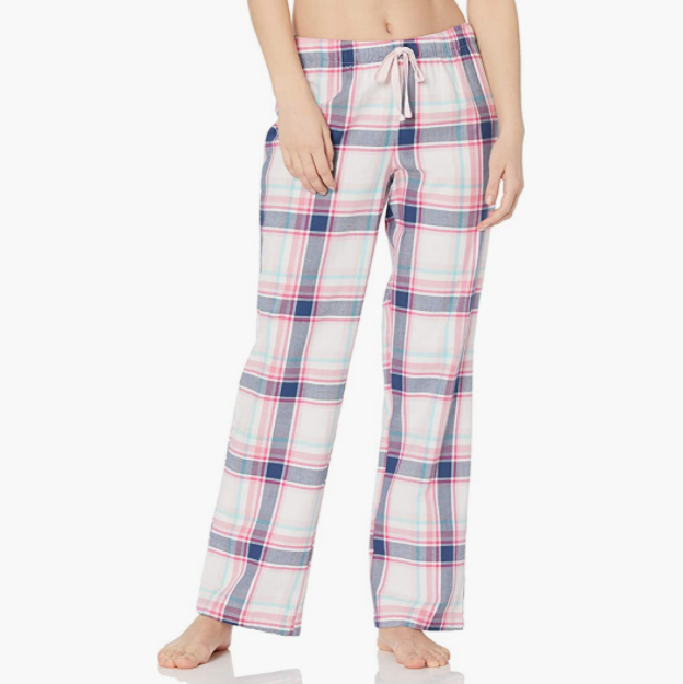 CHINEE Essentials Women's Lightweight Cotton Flannel Pajama Drawstring Pant Cotton Pants