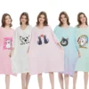 CHINEE Factory Breathable Sleep Tee Big Oversized Nightgown for Women Comfortable Sleep Dress T Shirt Summer Long Pajamas