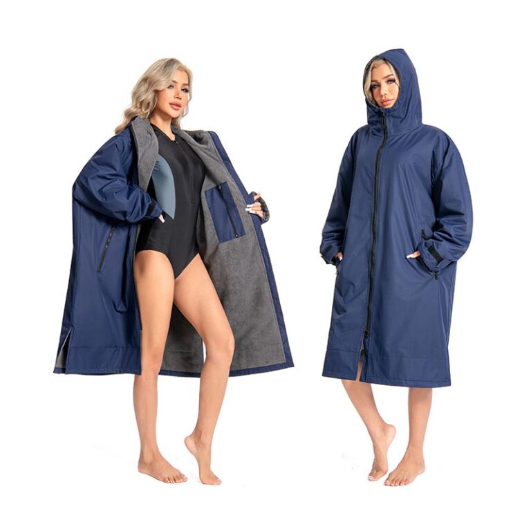 CHINEE-Factory-Custom-High-Quality-Fleece-Lined-Waterproof-Windproof-Swim-Beach-Keep-Warm-Changing-Robe
