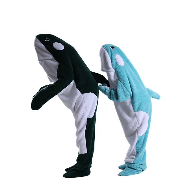 CHINEE Factory Custom Onesie Sleepwear Oversized Flannel Pajama Whale Hoodie Onesie Animals Sleeping Bag Party Costume