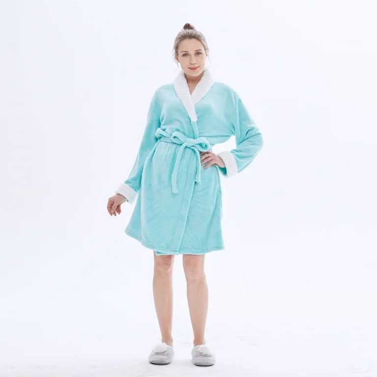 CHINEE-Factory-Luxury-Oversize-Bathrobe-Cozy-Flannel-Fleece-Sleepwear-for-Women-Adults-Elegant-Style-Warm-Solid-Winter-Robe