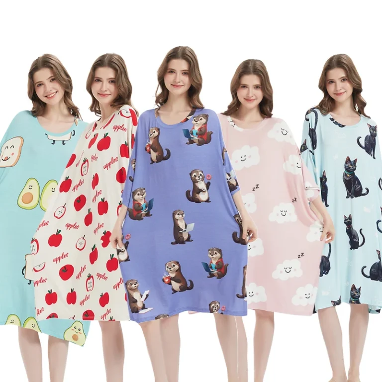 CHINEE-Factory-Plus-Size-Oversized-Sleep-Dress-T-Shirt-Summer-Loose-Pajamas-Sleep-Tee-Nightgown-for-Women