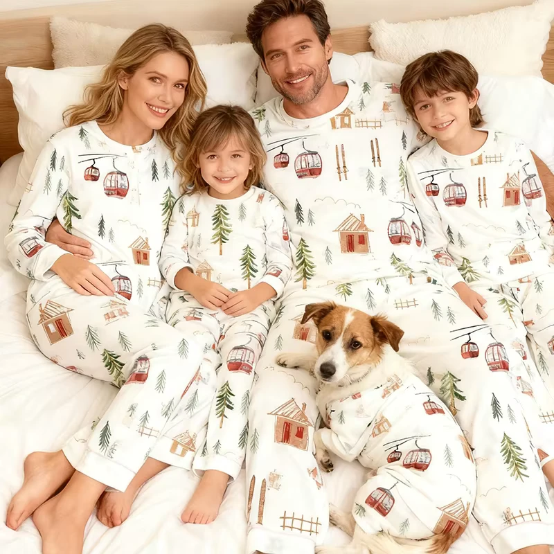 CHINEE Family Matching Christmas Pajamas Kids Romper Sleepwear Loungewear Girl Pj Sets Onesies for Girl Pajamas