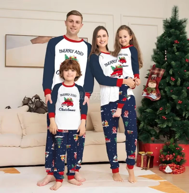 CHINEE Family Matching Christmas Xmas Deer Holiday Pajamas Sleepwear Dad Mom Kids