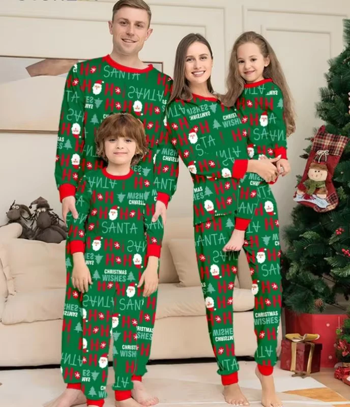 CHINEE Family Matching Christmas Xmas Deer Holiday Pajamas Sleepwear Dad Mom Kids
