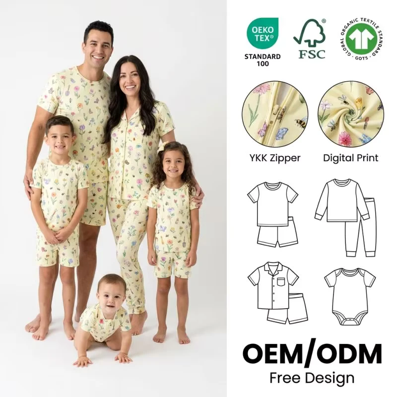 CHINEE Family Matching Eco Friendly Breathable for Modal Baby Boys & Girls Women Mommy and Me Pajama Sets