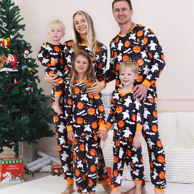 Family Matching Halloween Pajamas Adult Onesie Couples Men Pjs Women's Novelty One piece Pajamas