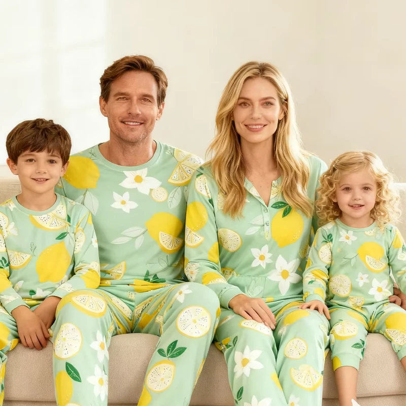 CHINEE Family Matching Pajamas Set Cute Adult Kid Family Matching Clothes Sleepwear Pj's Baby Romper Family Matching Outfits