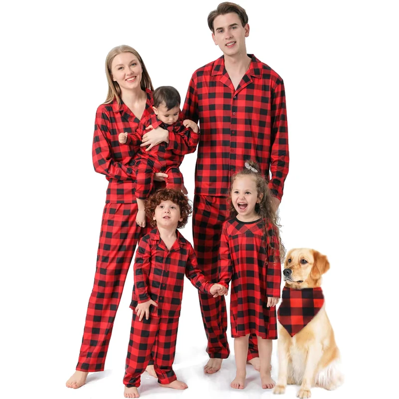 CHINEE Family Matching Pajamas Sets Boys Girls Deer Snow Children PJs Family Christmas Pajamas