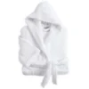 CHINEE Fancy 100% Organic Cotton Terry Cloth Hooded Bathrobe Personalized Eco friendly Soft Absorbent Unisex Robe for Hotels Spas