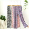 CHINEE Fashion Solid Color Casual Women's Pants Wide Leg Pants Vertical Striped Loose Draped Women's Pajama Pants