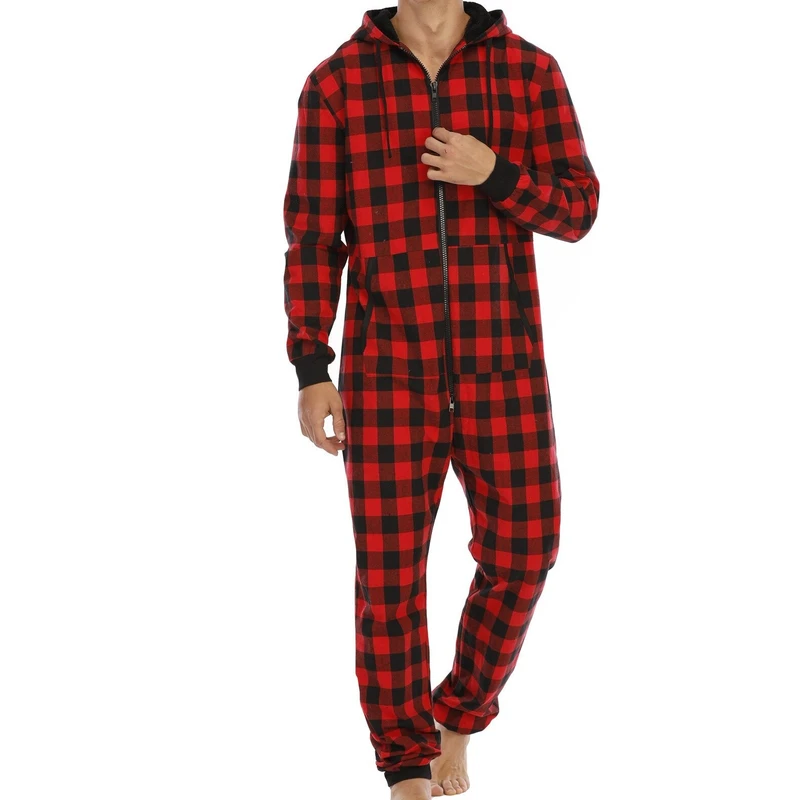 CHINEE Fleece Adults Onesie One Piece Pajamas Plus Size Custom Embroidered Solid Jumpsuits Breathable