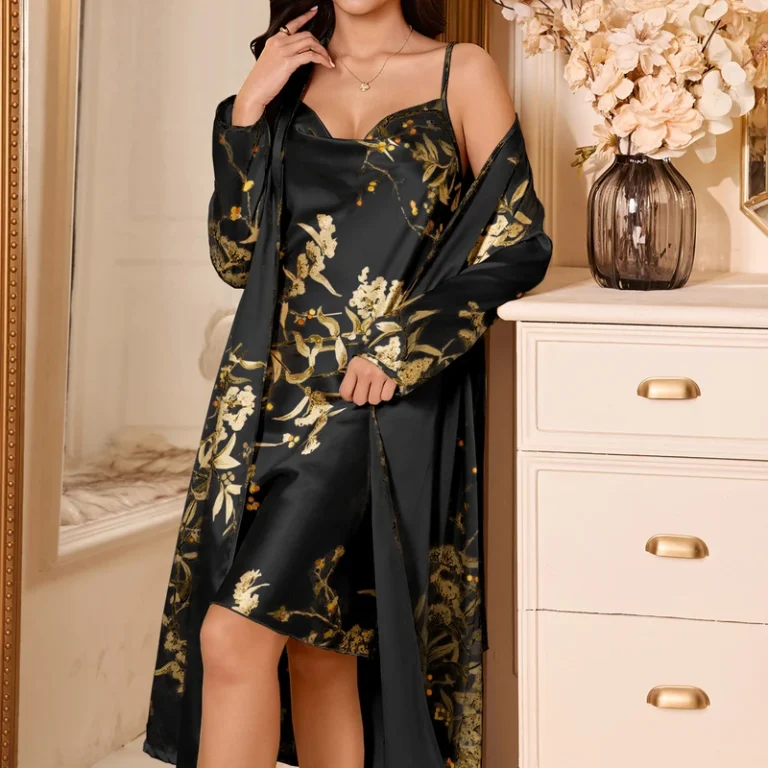 CHINEE-Floral-Print-Satin-Nightgown-Set-Elegant-Womens-Spaghetti-Strap-Slip-Dress-With-Matching-Robe
