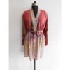 CHINEE Floral Print Silk Fabric Kimono Robe Silk Fabric Kimono Sleepwear Robe Gown for Women