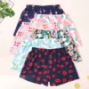 CHINEE Flower Printed Loose Baggy Boxer Sleep Shorts Pajamas Underwear Boardshort Cotton Women's Boxers Shorts