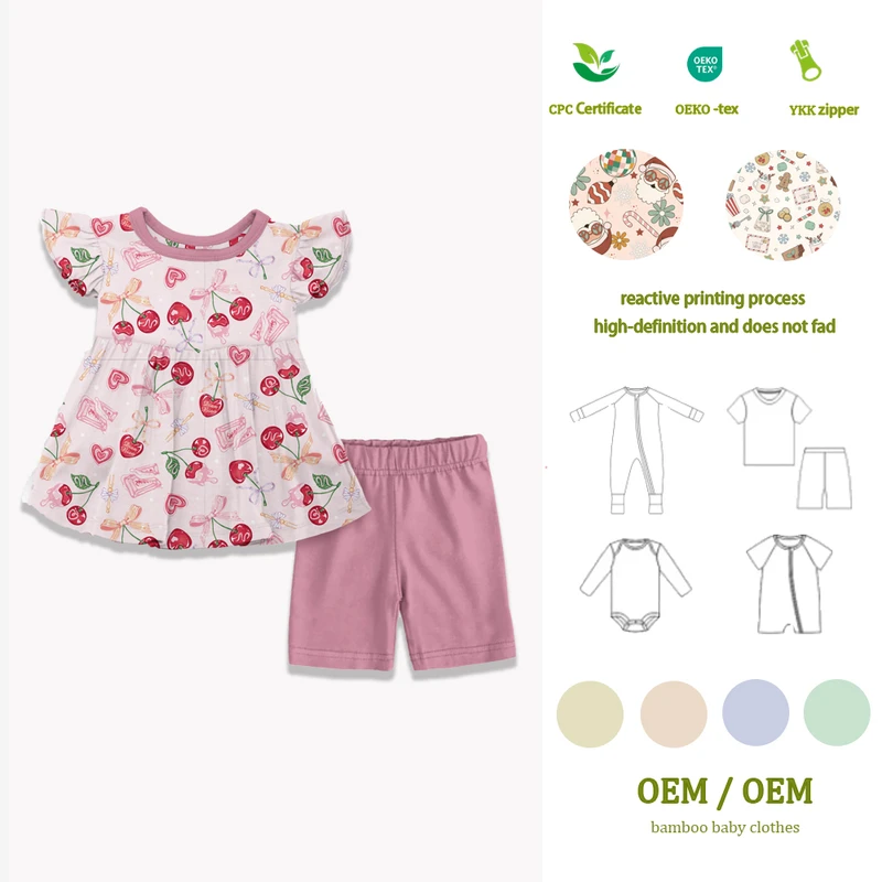 CHINEE Flutter Toddler Pyjama Bamboo Infant Pajamas for Children Eco Baby Jammies Autumn Toddler Loungewear Kids Pyjamas Factory