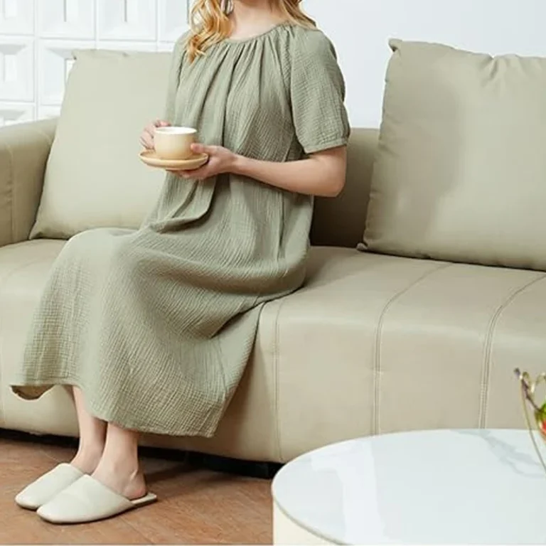 CHINEE-High-Quality-100-Cotton-Womens-Long-Nightgown-Loose-Fitting-Spring-Summer-Comfortable-Sleep-Dress