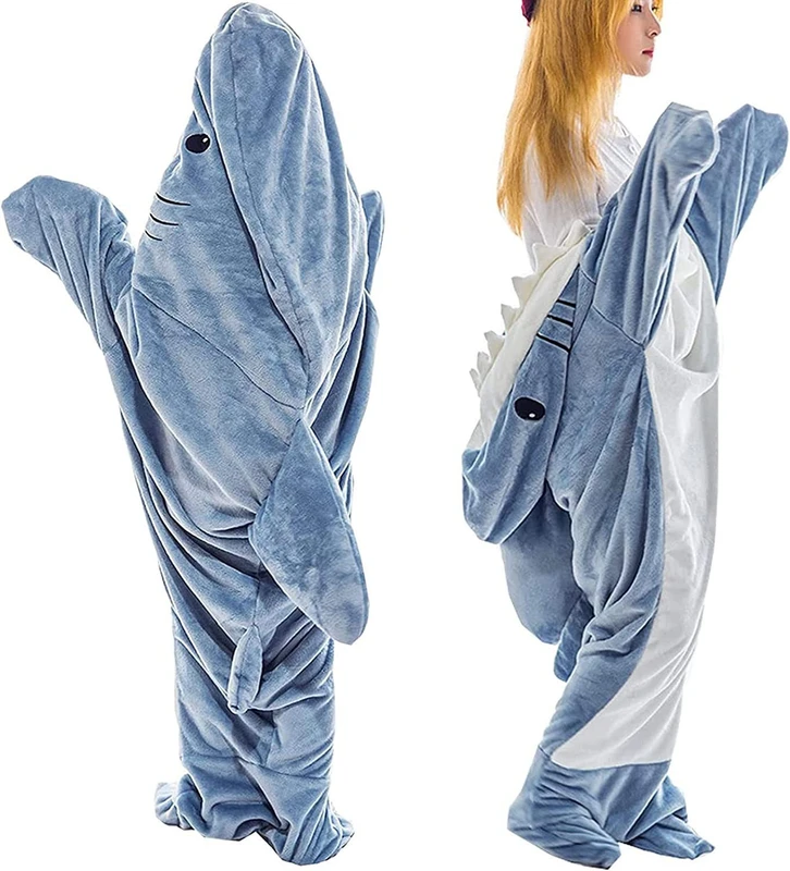 CHINEE High Quality Adult M L Xl Xxl Cosplay Party Cartoon Kawaii Blur Pink Shark Onesie Hoodie Pajamas