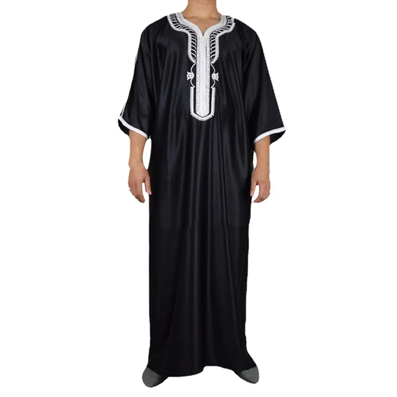 CHINEE High Quality Best Design Men Muslim Thobe Uniform Plus Size Price Men Muslim Thobe On Sale