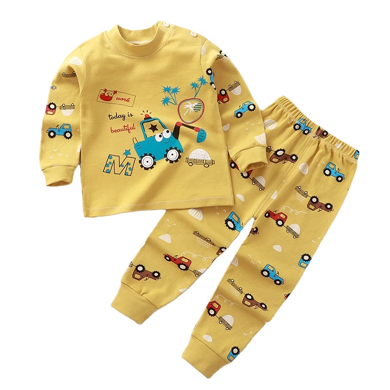 CHINEE High Quality Cartoon Breathable Toddler Pajamas Autumn Long Sleeve New Born Clothes Sets for Baby Boy