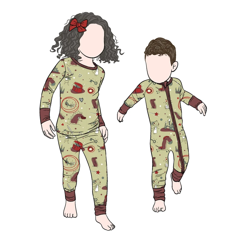 CHINEE High Quality Children Milk Protein Fiber 2pcs Cozy Fit Pajama Set for Toddler Baby Kids