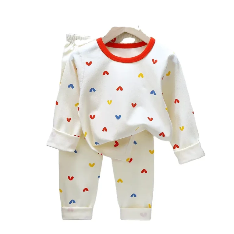 CHINEE-High-Quality-Childrens-Pajama-Set-Autumn-Baby-Cotton-Home-Wear-Kids-Printed-Boneless-Pajamas