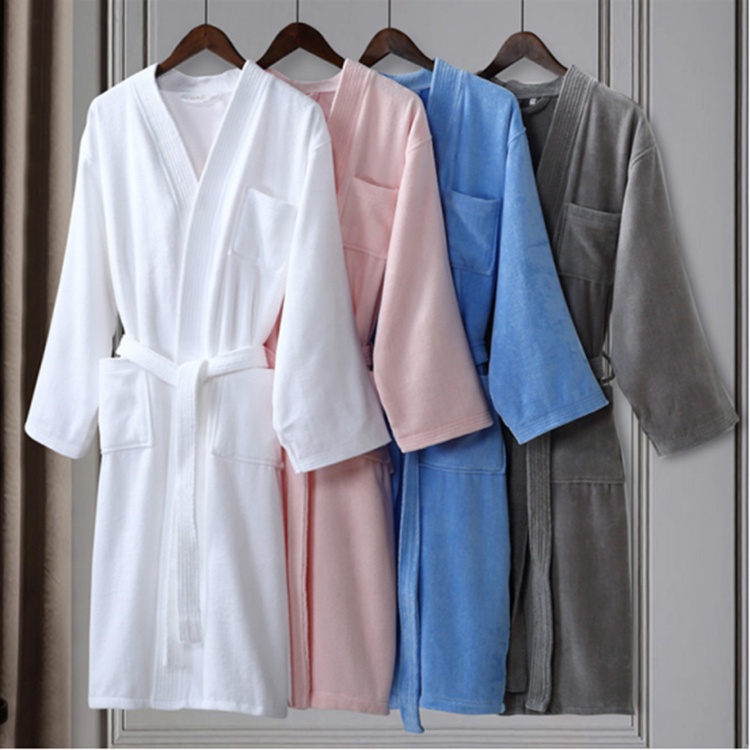 CHINEE High Quality Cotton Waffle Bathrobe Men Luxury Dressing Gown for Hotel Home & Spa Quick Dry