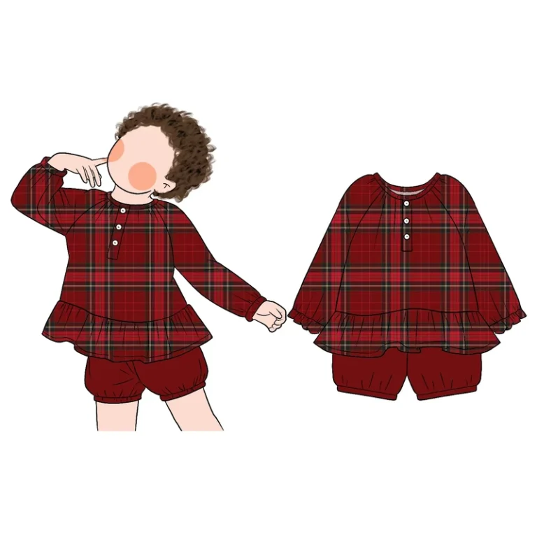 CHINEE-High-Quality-Custom-Embroidery-Toddler-Baby-Girls-Sleepwears-Cute-Brushed-Milk-Silk-Ruffle-Smocking-Girl-Sleep-Pajamas-Set-1