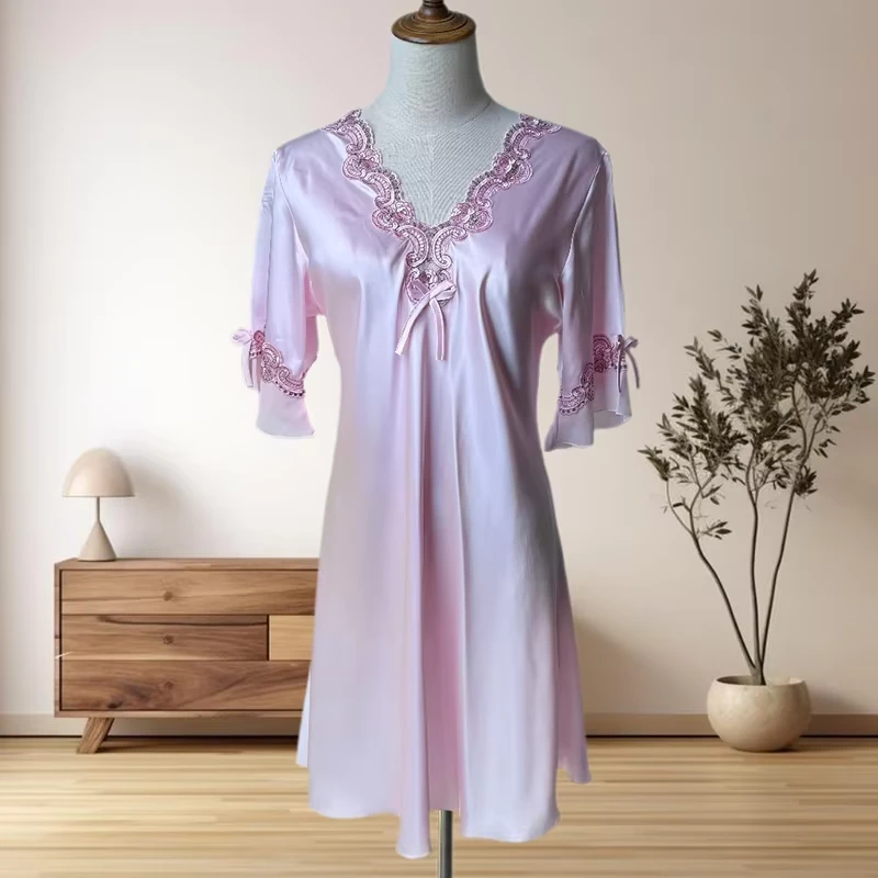 CHINEE High Quality Customized Comfortable Women's Short Nightdress for Home