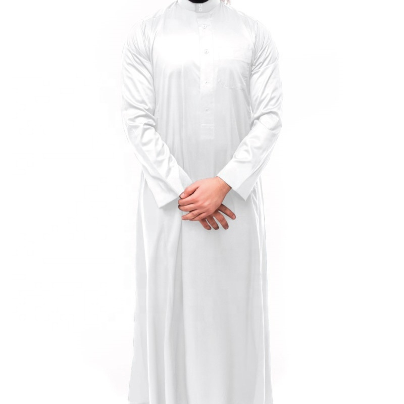 CHINEE High Quality Islamic Muslim Dubai Men Thobe Arab Men's Eid Arab Thobe Muslims Saudi Men Robe Customized Designs