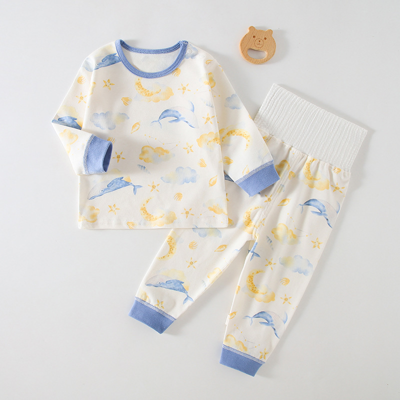 CHINEE High Quality Long Sleeve Kids Pajamas Set Toddler Boys High Waisted Sleepwear Super Soft Sleepwear for Boys