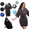 CHINEE High Quality Price Waterproof Women Bathrobe Kimono Customized Hairdressing Cape Spa Salon Robe Work Uniform