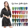 CHINEE High Quality Satin Women's Robes Wedding Morning Gown Silk Adult Spa Bathrobe Party Bride Bridesmaid Dress Robe
