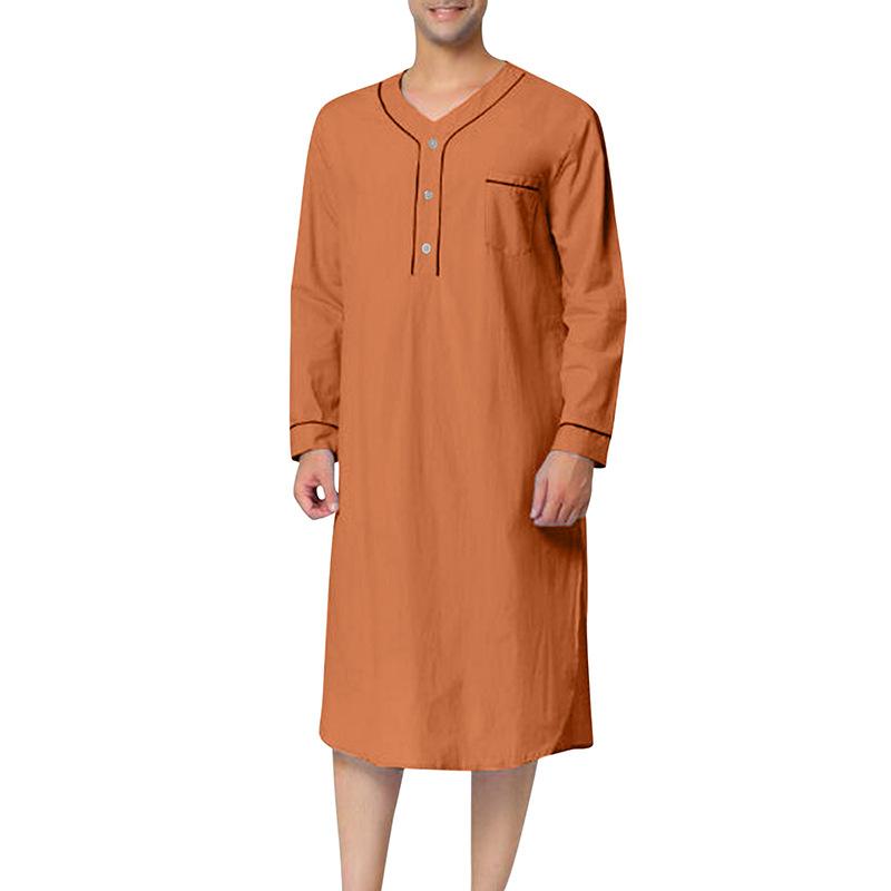 CHINEE High Quality Spring Mid Length Comfortable and Loose Robes for Men's Home Wear and Pajama Skirts