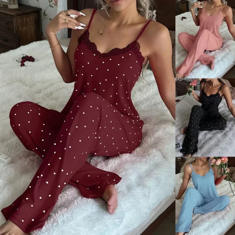 CHINEE-High-quality-Camisole-Long-Pants-Pajama-Set-for-Women-Soft-Love-Heart-Pattern-Home-Clothing-Summer-Lady-Sexy-Sleepwear-Suit-2Pcs