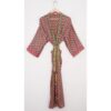 CHINEE Holiday Silk Kimono Silk Sleepwear Vintage Kimono Bohemian Vacation Robe Indian Silk Kimono Beachwear Cover up Silk Kimono Robe