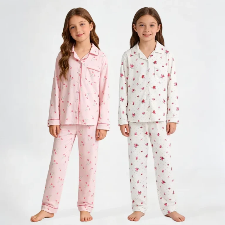 CHINEE-Hongbo-Cotton-Kids-Loungewear-Pajamas-Sets-Baby-Cardigan-Pajamas-Kids-Lapel-Wide-Loose-Baby-Sleepwear-Sets