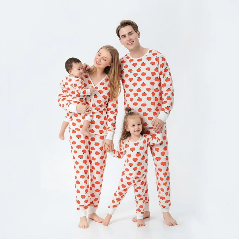 CHINEE Hongbo Luxury Women Pajamas Full Length Sleeve Custom Outfits to the Family Spandex Cotton Mommy Daddy and Me Outfits