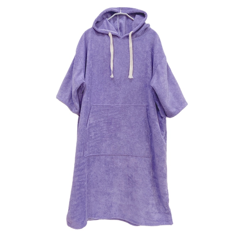 CHINEE Hooded Beach Surf Organic Poncho Towel Microfiber Changing Poncho Robe Adult