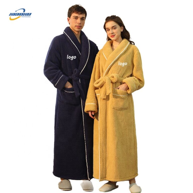 CHINEE Hooded Knitted Soft Smooth Spring Fashion Casual Print Bath Robes for Women and Men