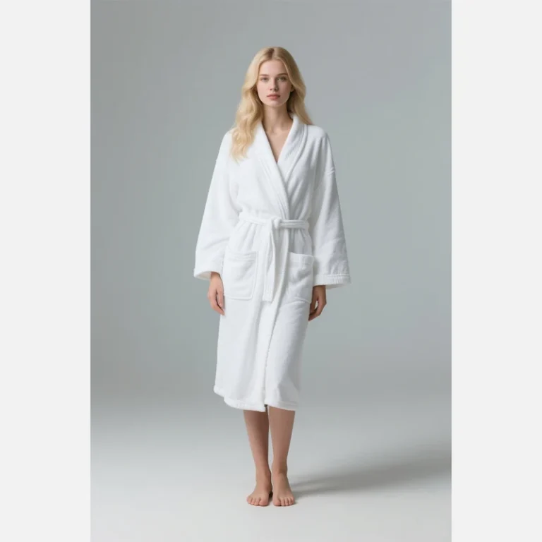 CHINEE Hotel Cotton Bath Robe Quick Dry Terry Weave Spa Robe with Rapid Absorption for Summer Autumn